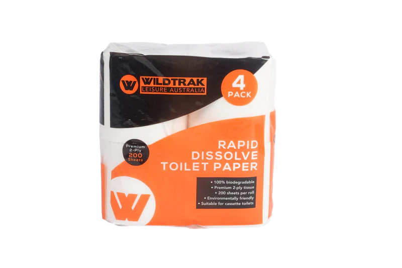 Wildtrak Rapid Dissolve Biodegradable Toilet Paper 4 Pack Byron Bay