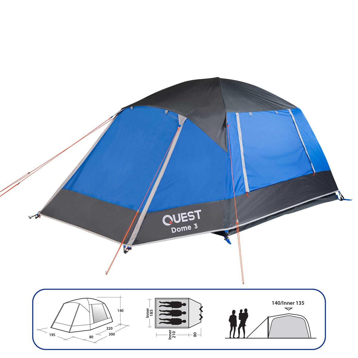 Quest Dome 3 Tent Byron Bay Camping & Disposals