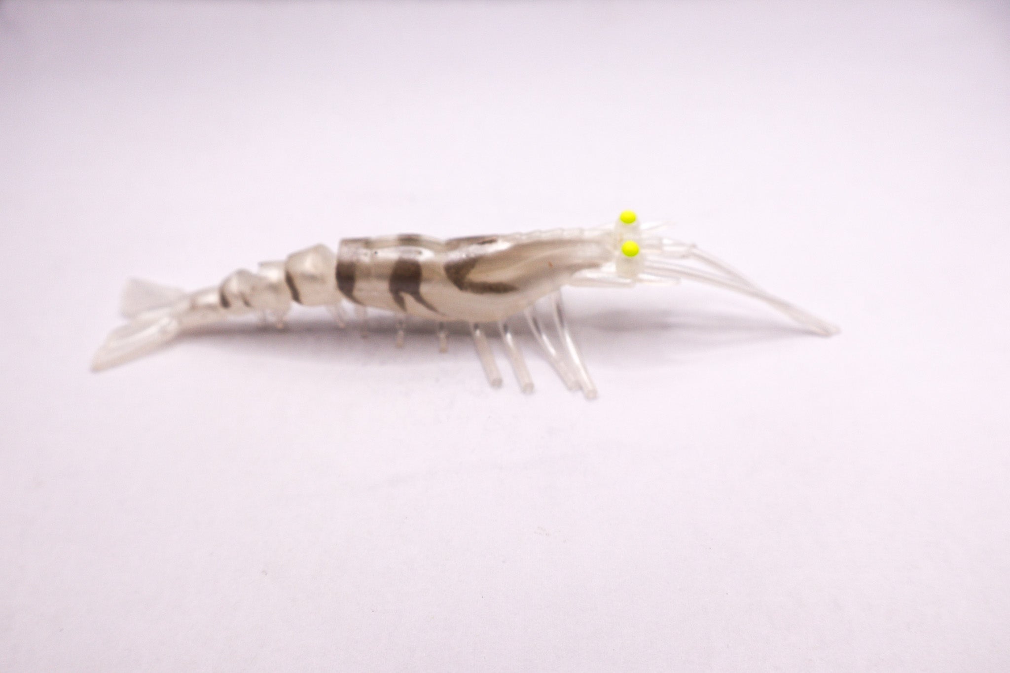 S Tackle Tail Dancer Pearl Power Prawn UV Flasher Lure 3D 4.5" - 2 Pack