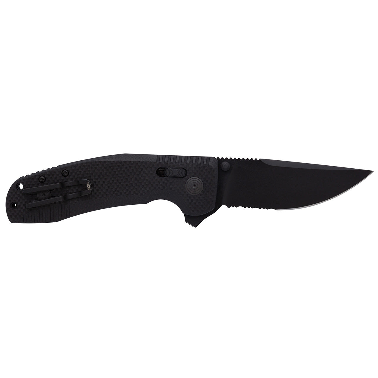SOG TAC-XR Blackout Serrated Folding Knife