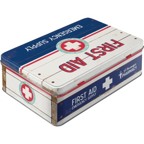 Nostalgic Art Flat Tin - First Aid Emergency Supply