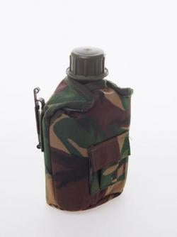 Army Style Canteen With Woodland Cover