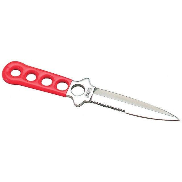 Fancy Dive Knife 420 Stainless Steel with Red Handle