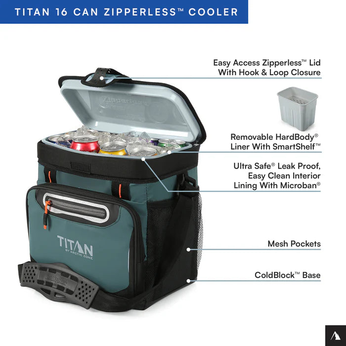 Titan by Arctic Zone™ 16 Can Zipperless HardBody® Cooler