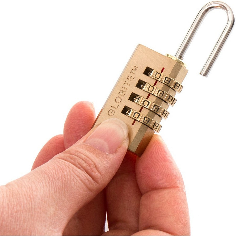 Globite Brass 4 Dial Combination Lock