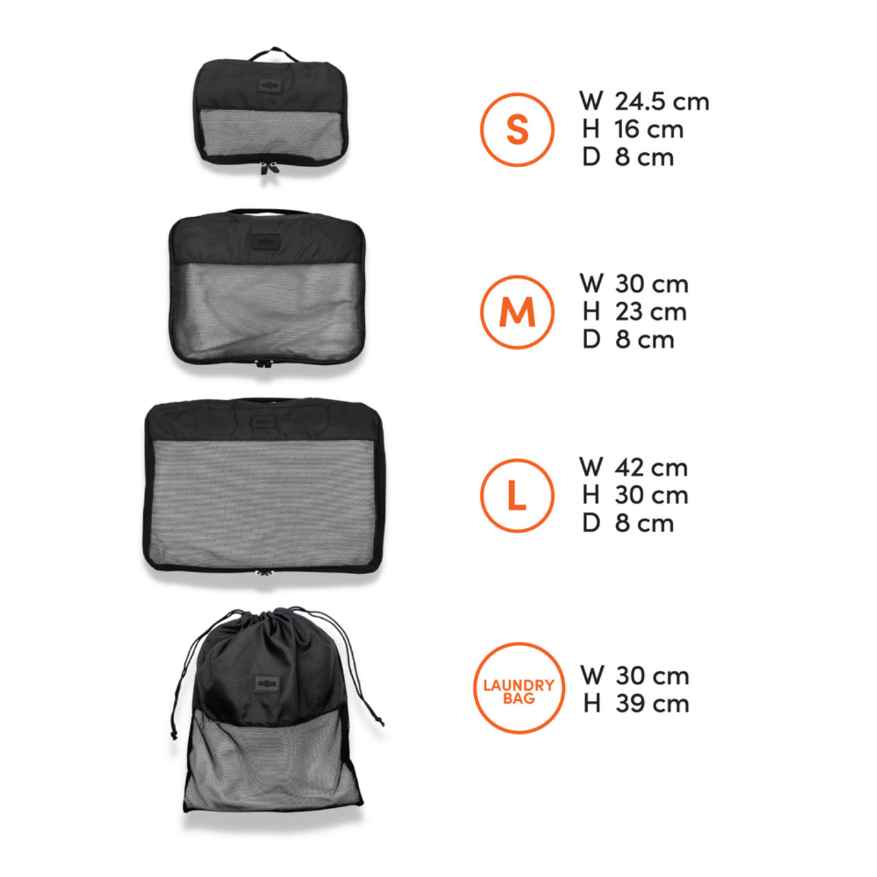 Globite 4 Piece Packing Cube Set