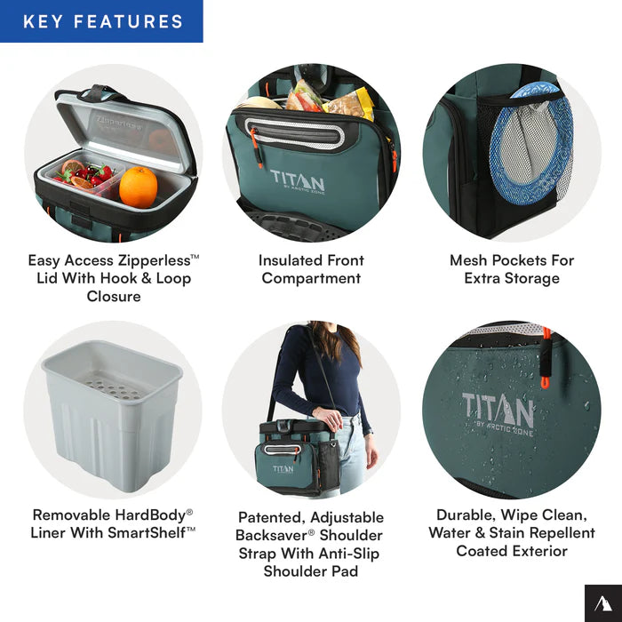 Titan by Arctic Zone™ 16 Can Zipperless HardBody® Cooler