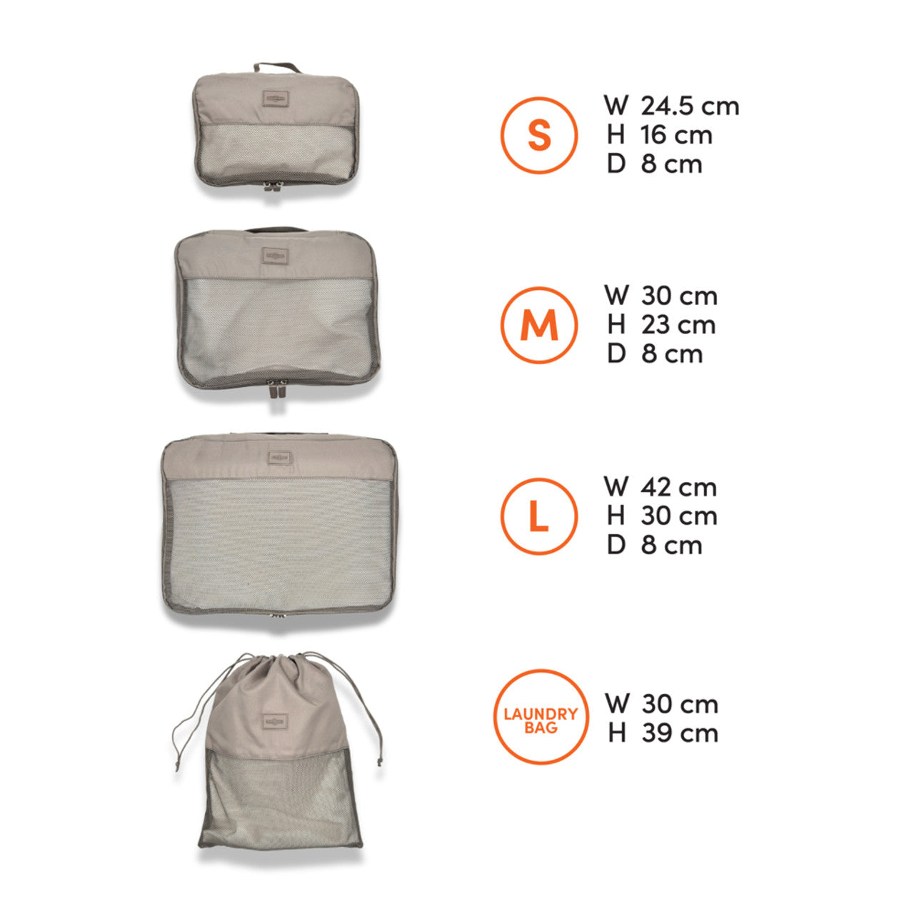 Globite 4 Piece Packing Cube Set