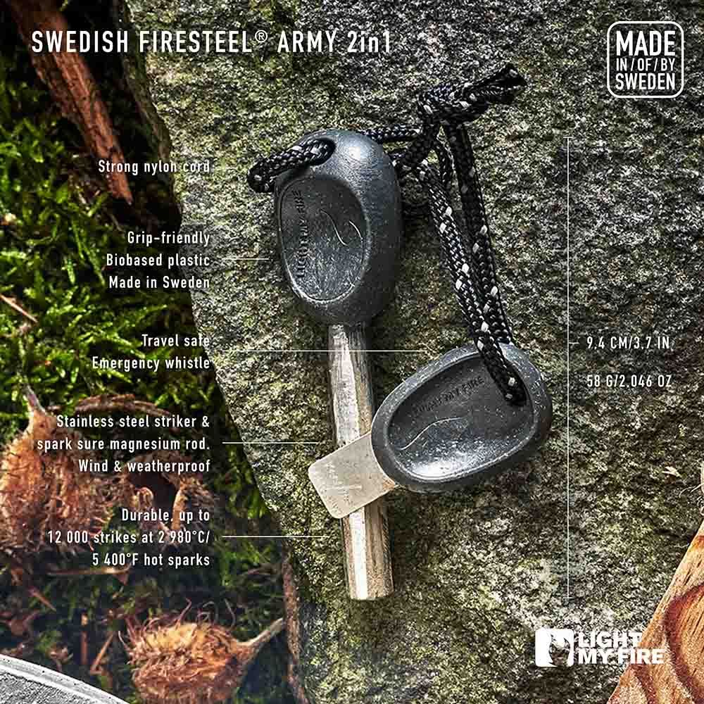 Light My Fire Swedish Firesteel - Bio Army 2in1 - Slate