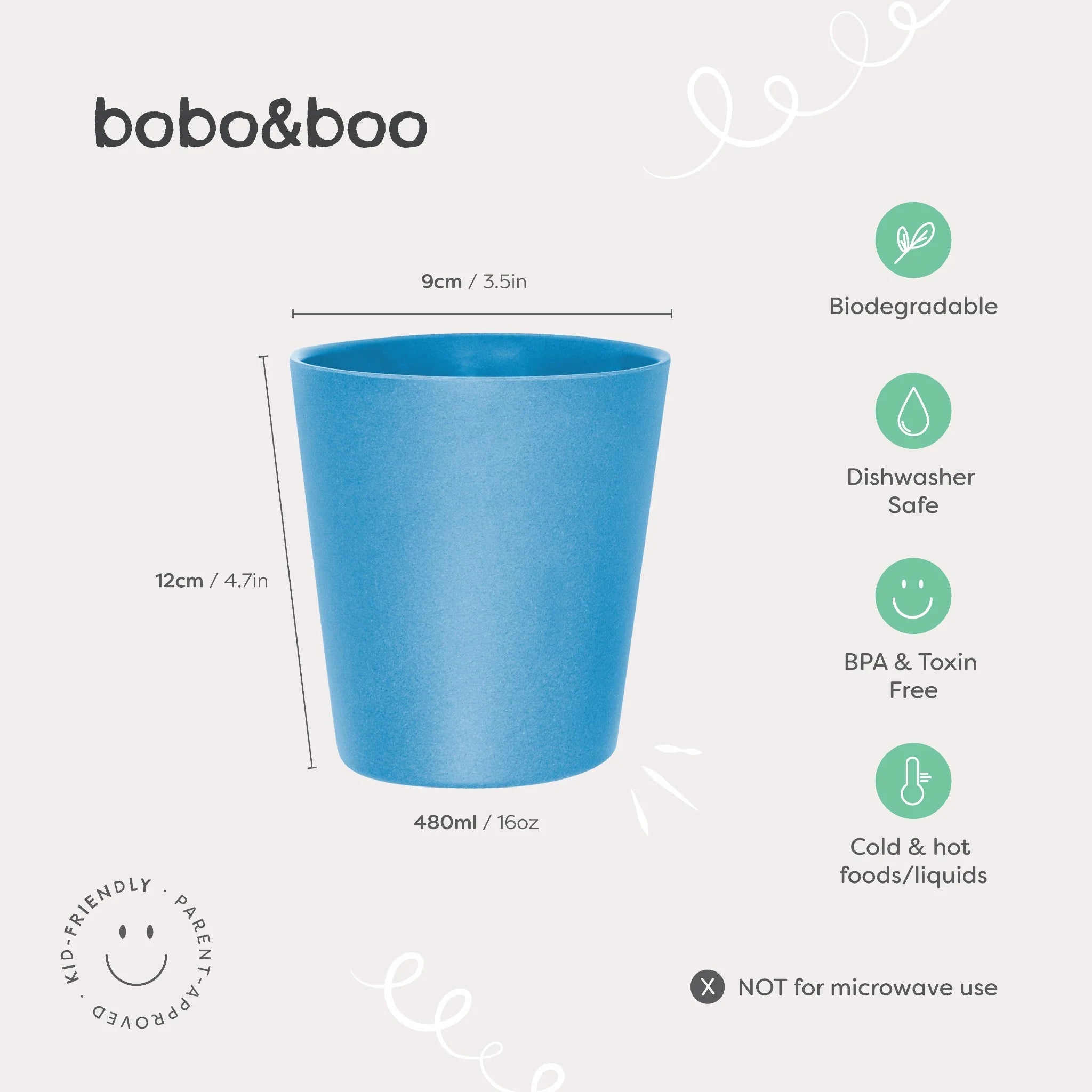bobo&boo Bamboo Cups - 4 Pack