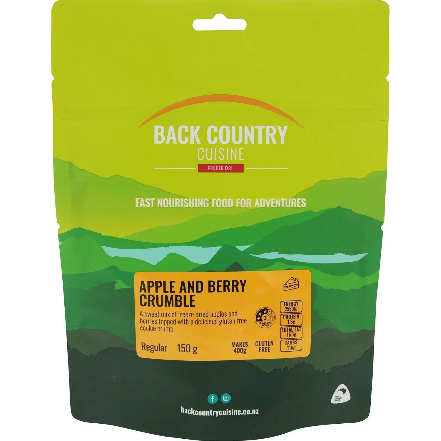Back Country Cuisine Apple & Berry Crumble - Regular Serve