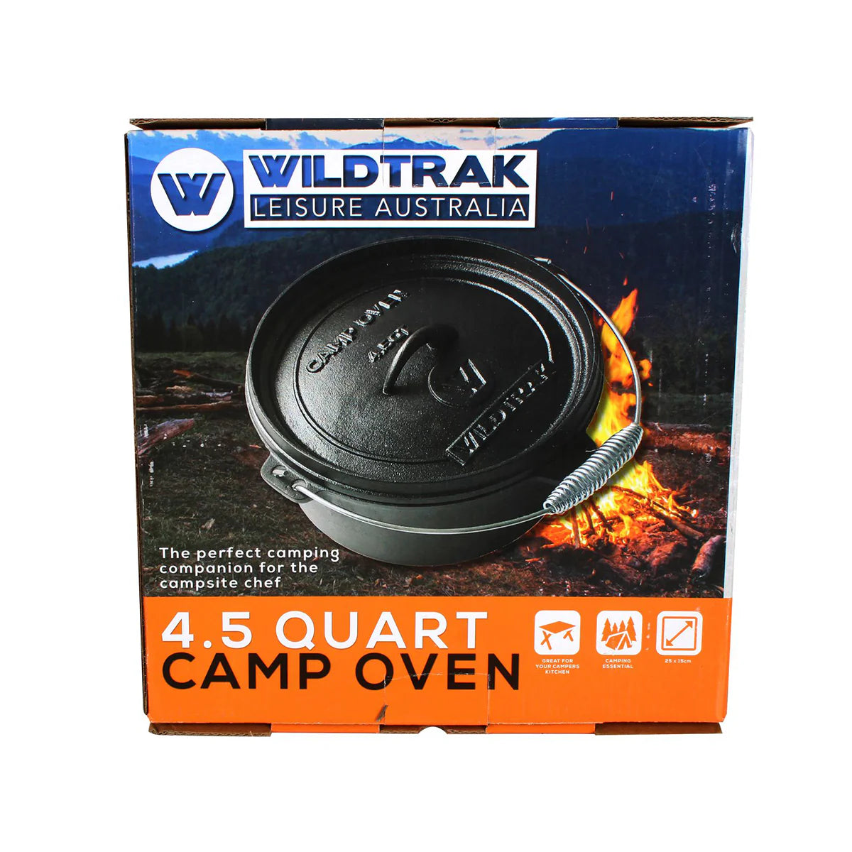 Wildtrak 4.5 Quart Cast Iron Camp Oven