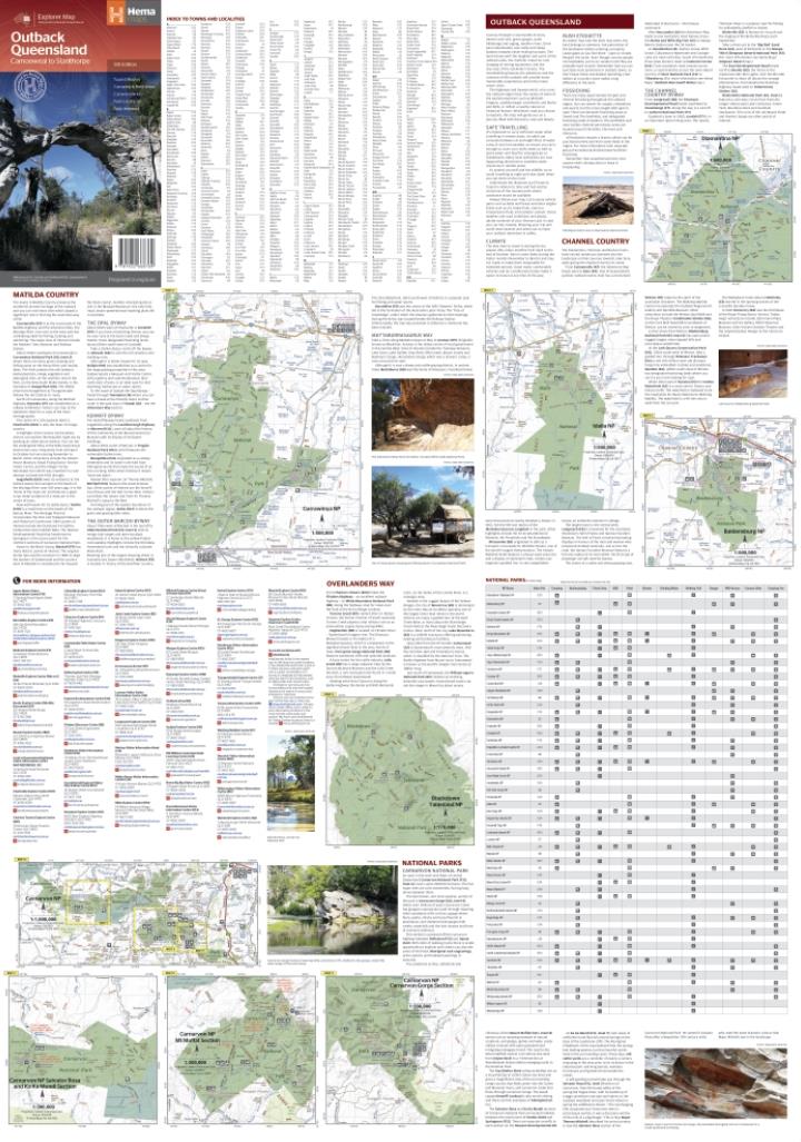 Hema Outback QLD Explorer Map