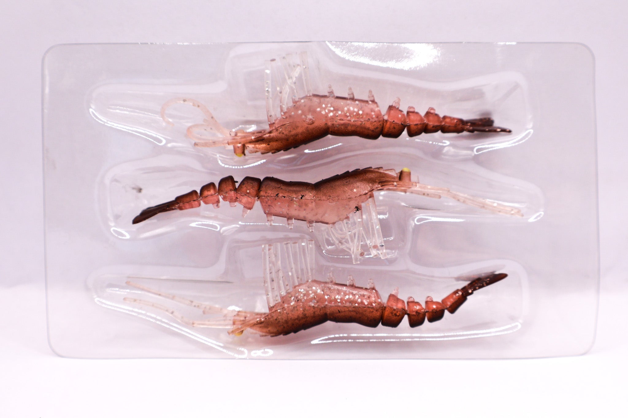 S Tackle Tail Dancer Natural Prawn UV Flasher Lure 3D 3" - 3 Pack