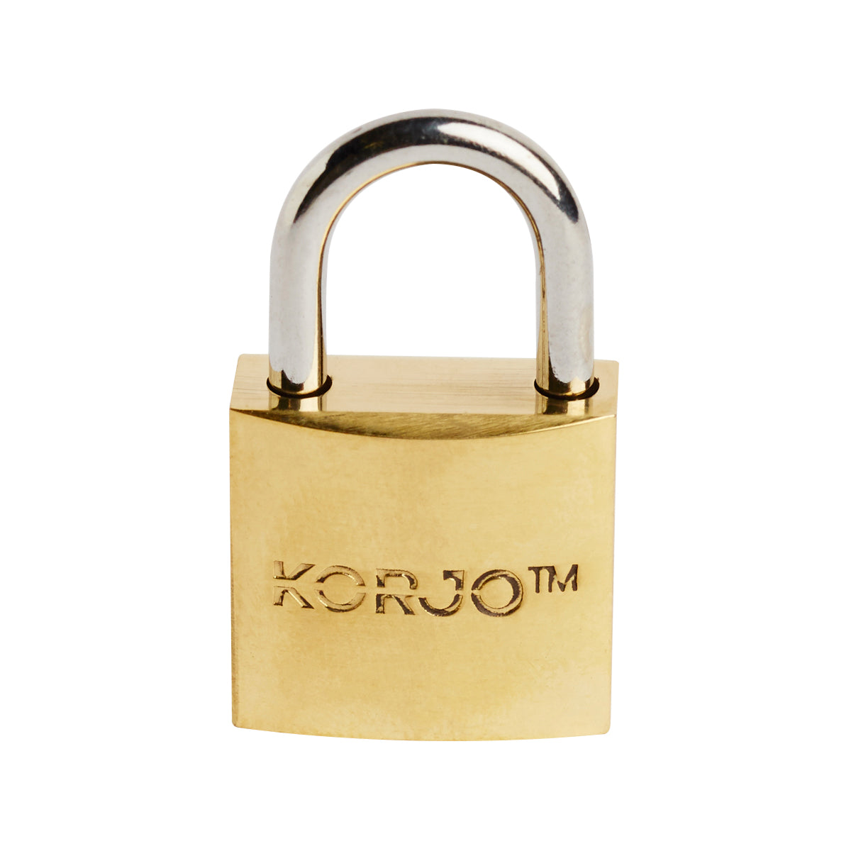 Korjo Solid Brass 20mm Travel Padlocks - 2 Pack