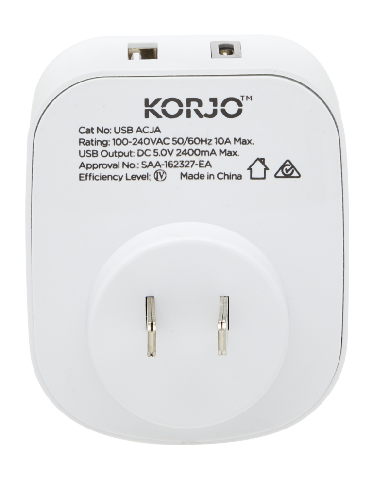 Korjo Adaptor AU/Japan with USB A & C