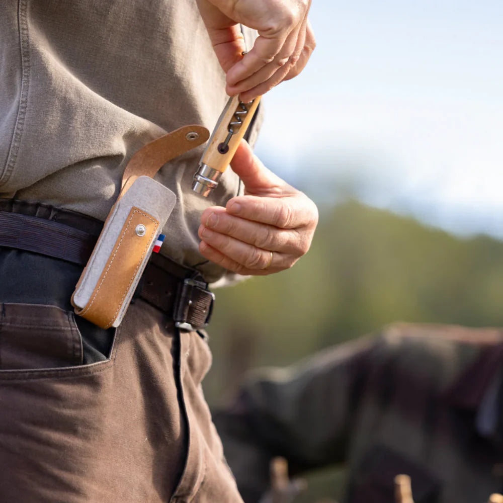 Opinel Sheath with Felt & Leather - Large