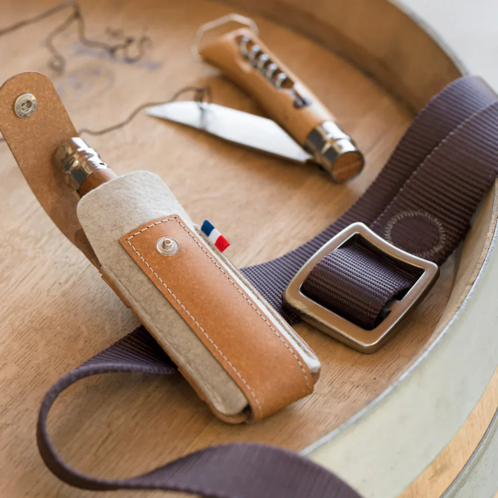 Opinel Sheath with Felt & Leather - Large