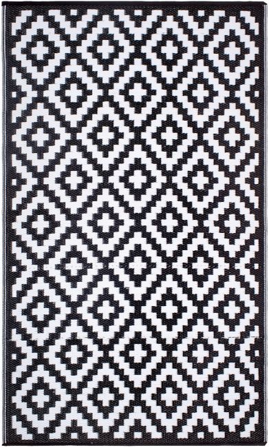 Fab Habitat Indoor/Outdoor Rug - Aztec Black