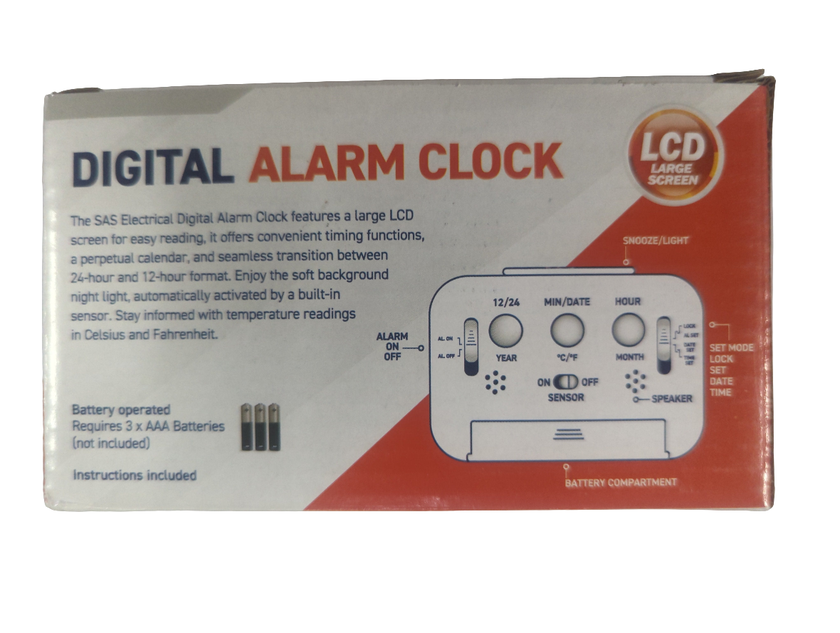 SAS Electrical Digital Alarm Clock