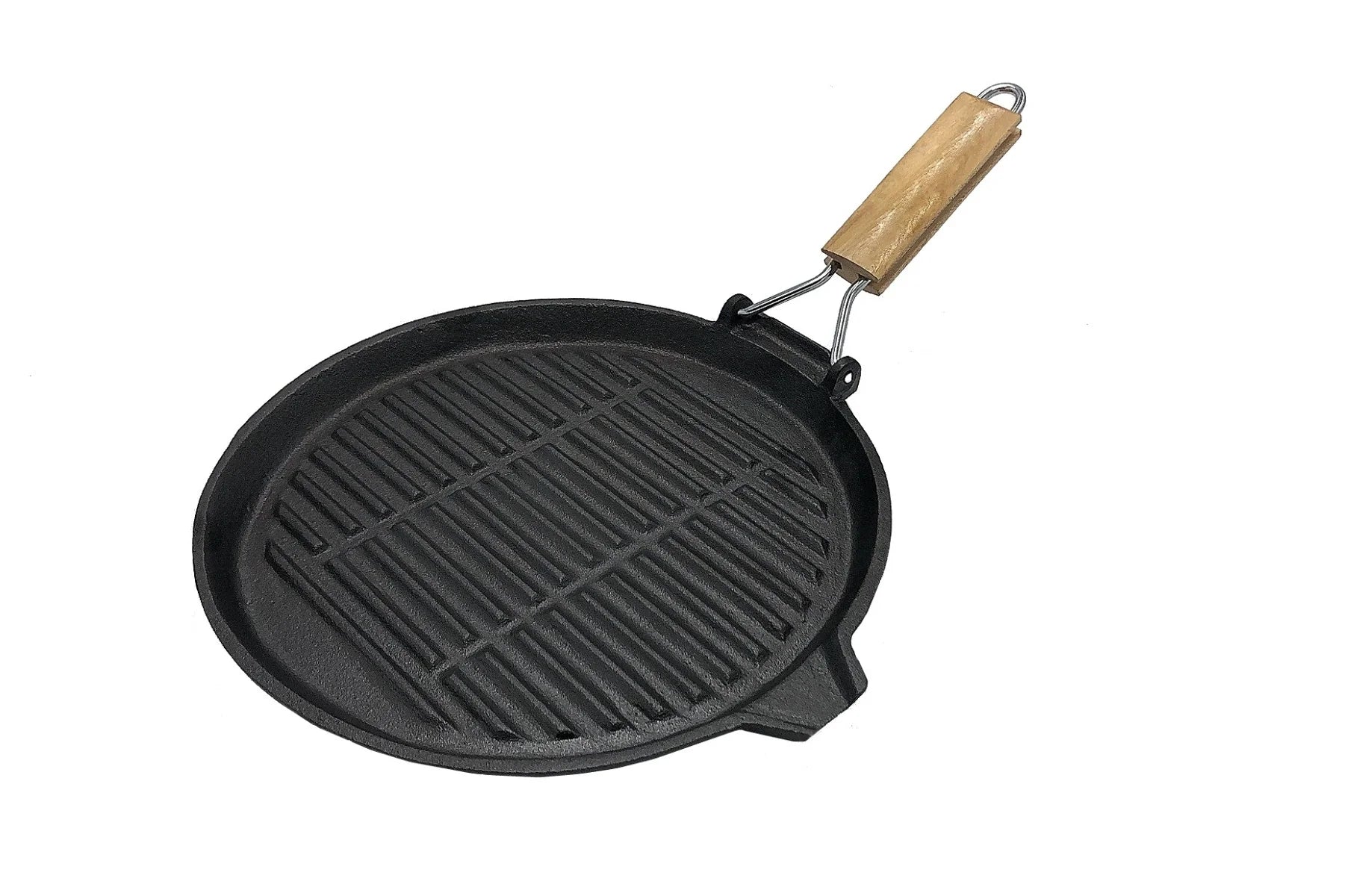 Wildtrak Cast Iron Round Grill Pan - 24cm