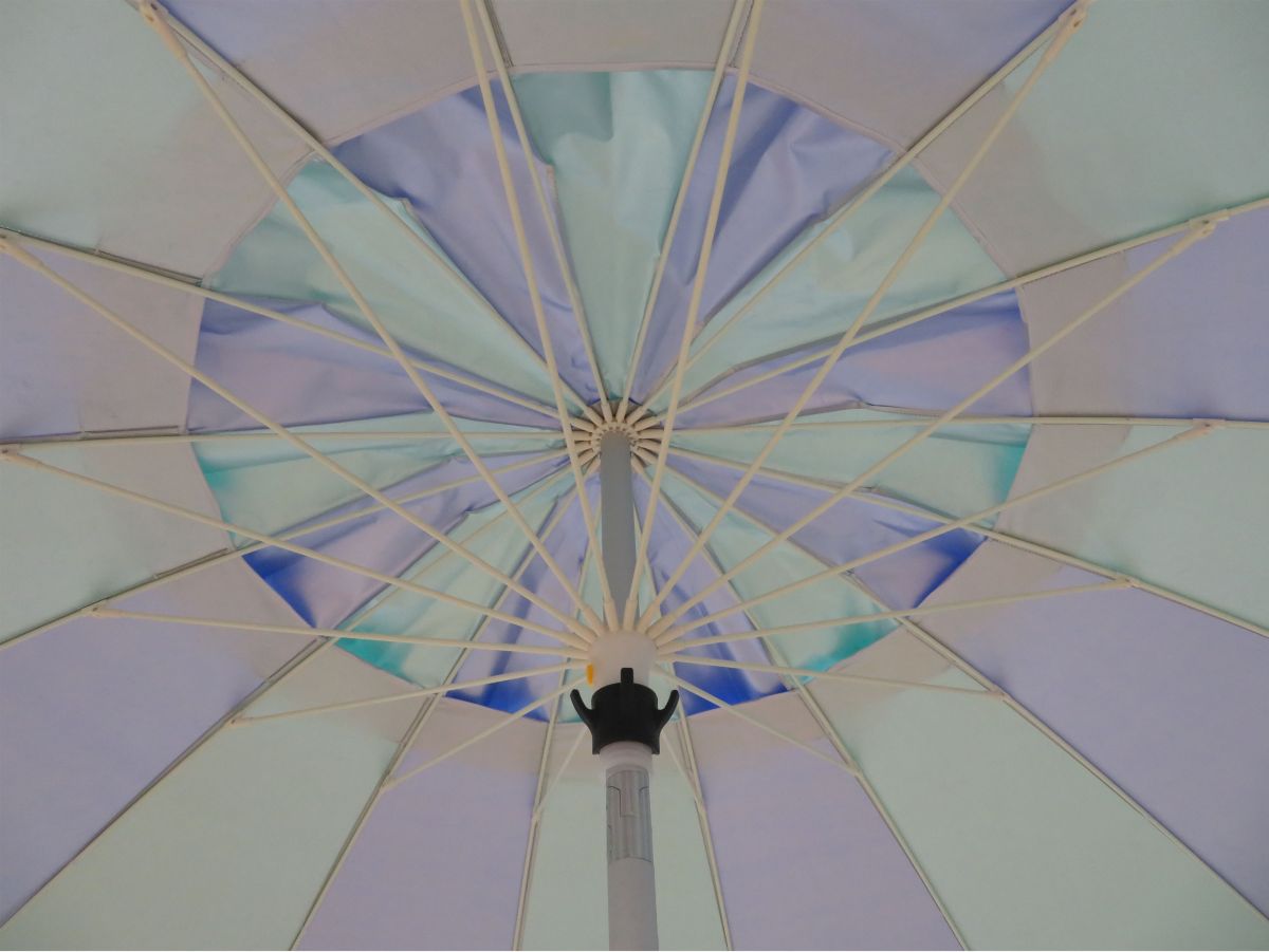 Beachkit Carnivale Beach Umbrella with Sunraker Pole Table - 240cm