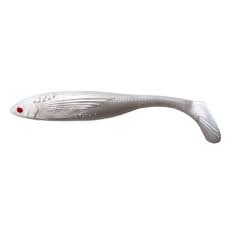 S Tackle Rattle Minnow Pad Tail 4" Soft Plastic Lure - Ghost White