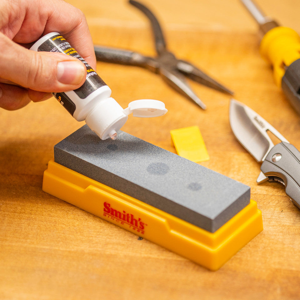 Smiths Combination Bench Stone Kit with Honing Solution