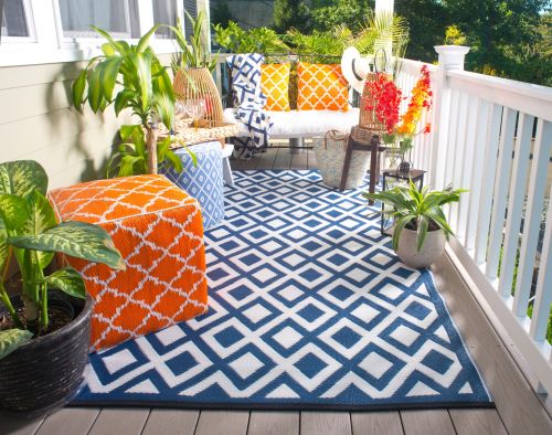 Fab Habitat Indoor/Outdoor Rug - Marina Blue