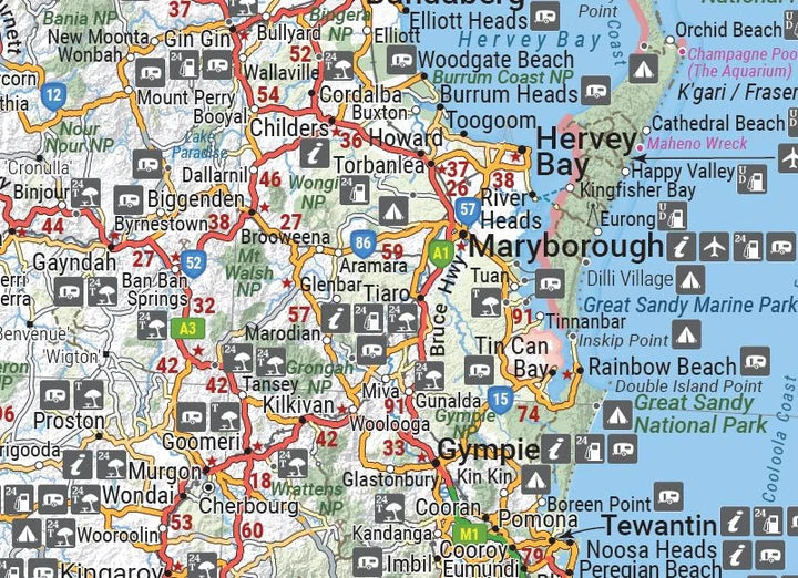 Hema Queensland State Map
