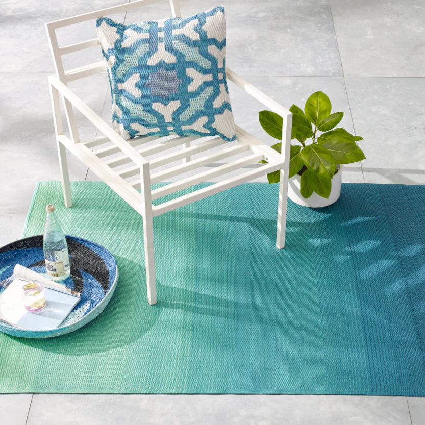 Fab Habitat Indoor/Outdoor Rug - Big Sur Blue