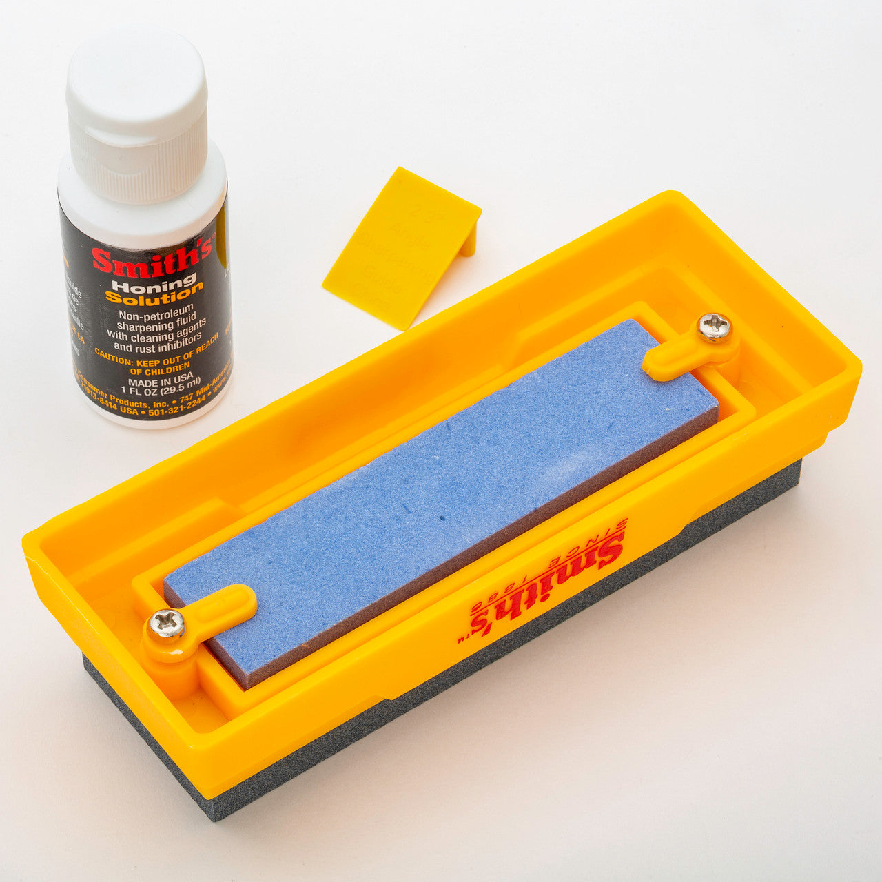 Smiths Combination Bench Stone Kit with Honing Solution