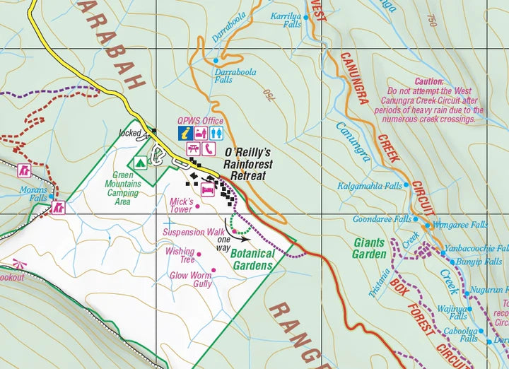 Hema Lamington National Park Map