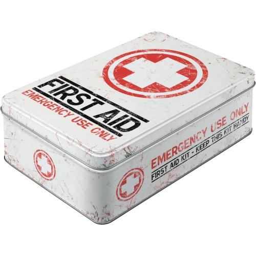 Nostalgic Art Flat Tin - First Aid Emergency Use Only