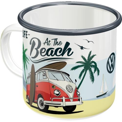 Nostalgic Art VW Enamel Mug - Life at the Beach
