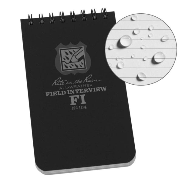 Rite in the Rain Water Repellent Field Interview Notebook