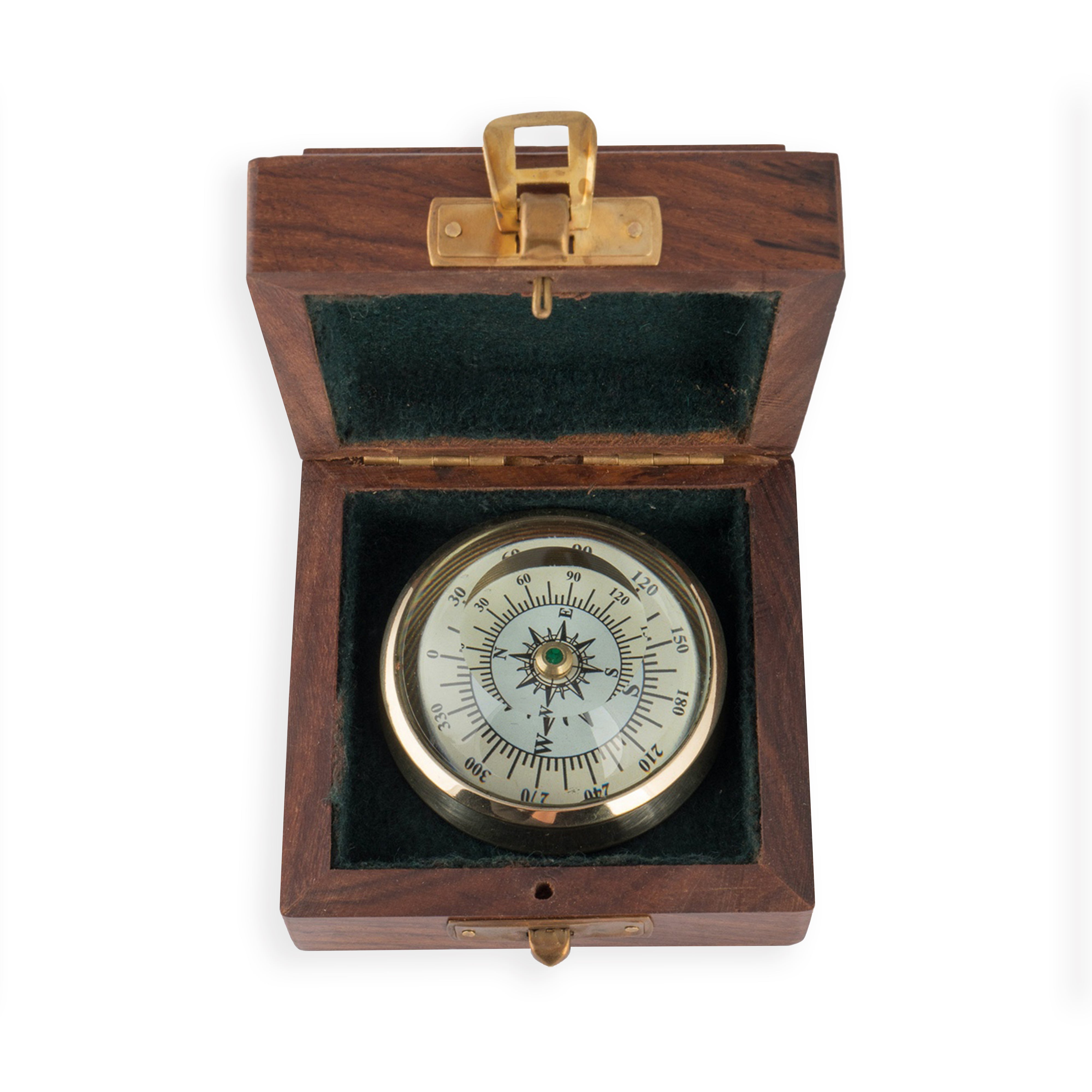 Floating Curve Compass in Wood Presentation Box