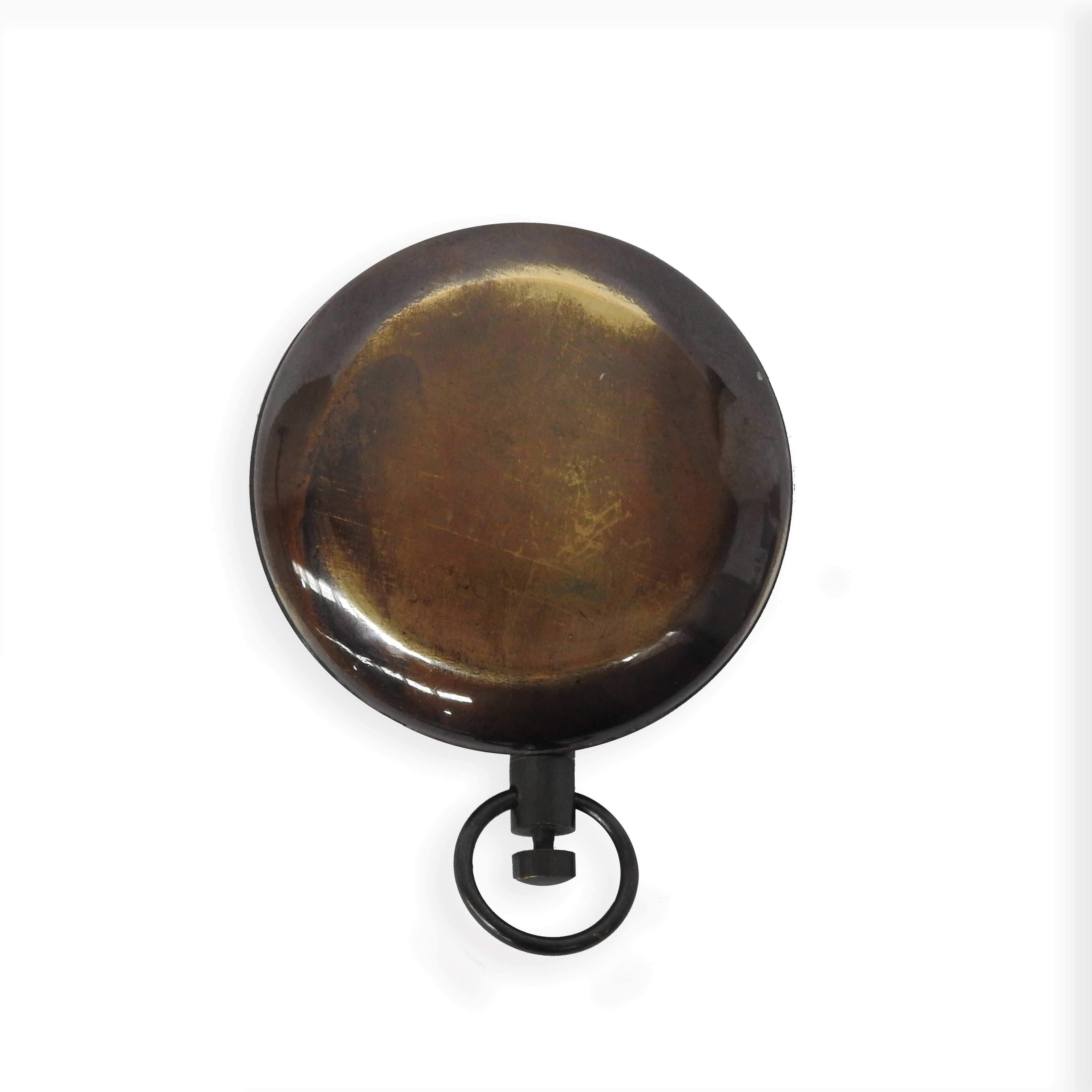 Ross London Antique Finish Brass Compass with Flip Top & Leather Case