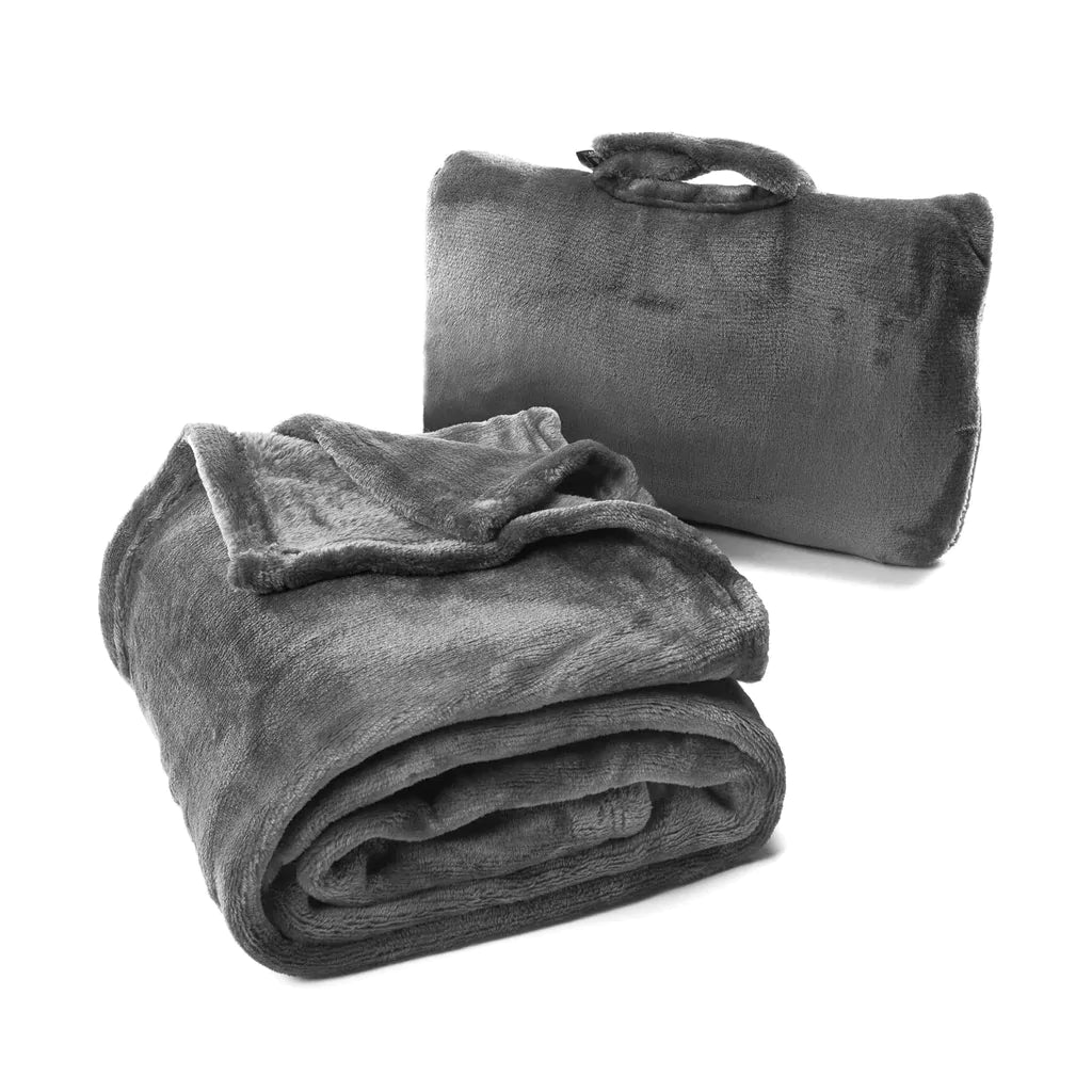 Cabeau Fold 'N' Go Travel Blanket - Charcoal