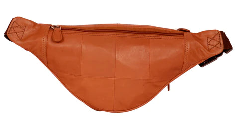 Seira Fashions Halfmoon Cowhide Leather Bum Bag