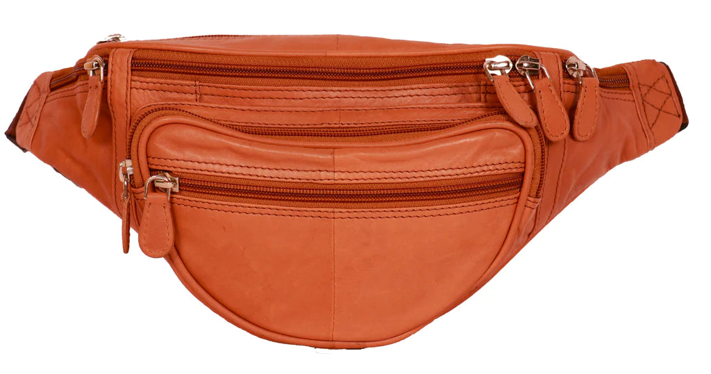 Seira Fashions Halfmoon Cowhide Leather Bum Bag