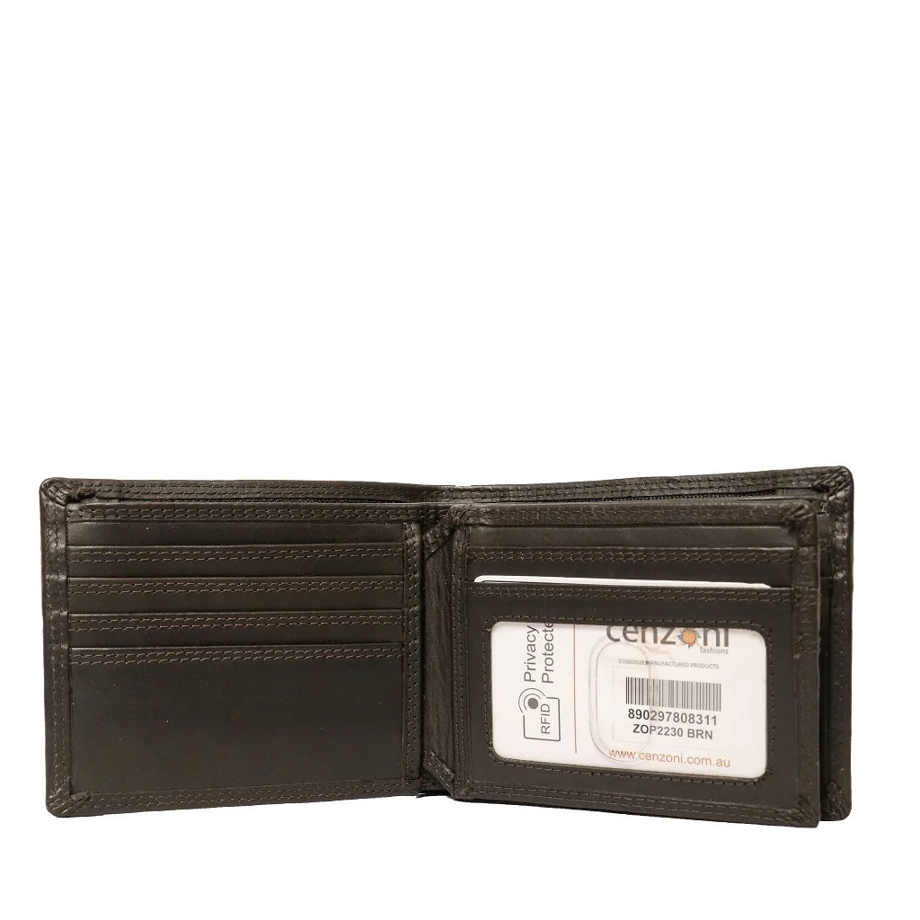 Cenzoni Genuine Leather RFID Protected Wallet