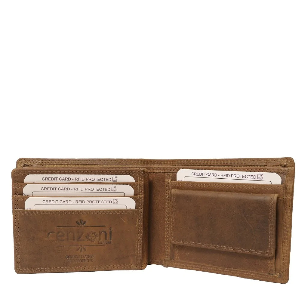 Cenzoni Genuine Leather RFID Protected Wallet