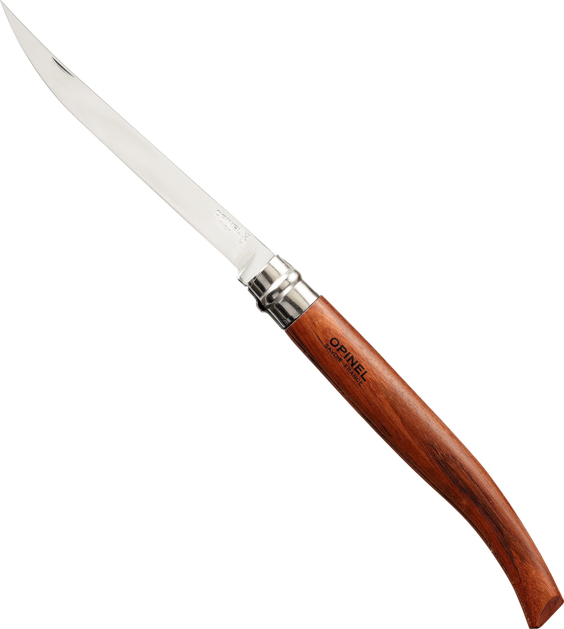 Opinel Stainless Steel Slim Pocket Knife 15cm Bubinga Handle