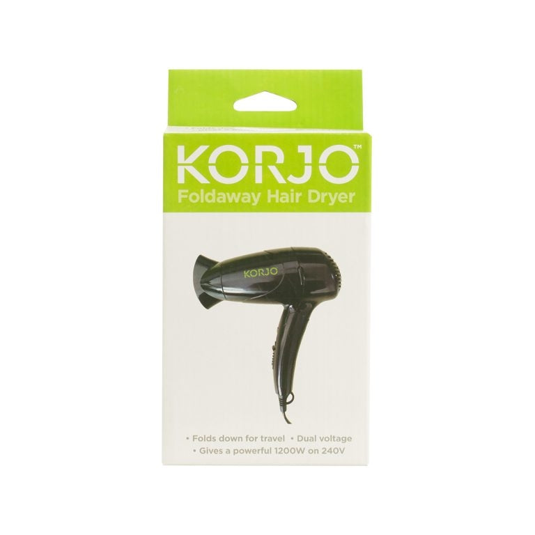 Korjo Travel Foldaway Hairdryer